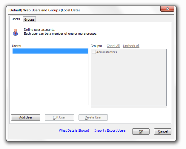 A Web Users And Groups